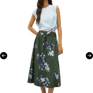 Marella Dark Green Midi Skirt
